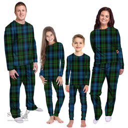 Scottish Polaris Military Clan Tartan Pyjama Family Set - Classic Scottish Plaid Tartan Plaid