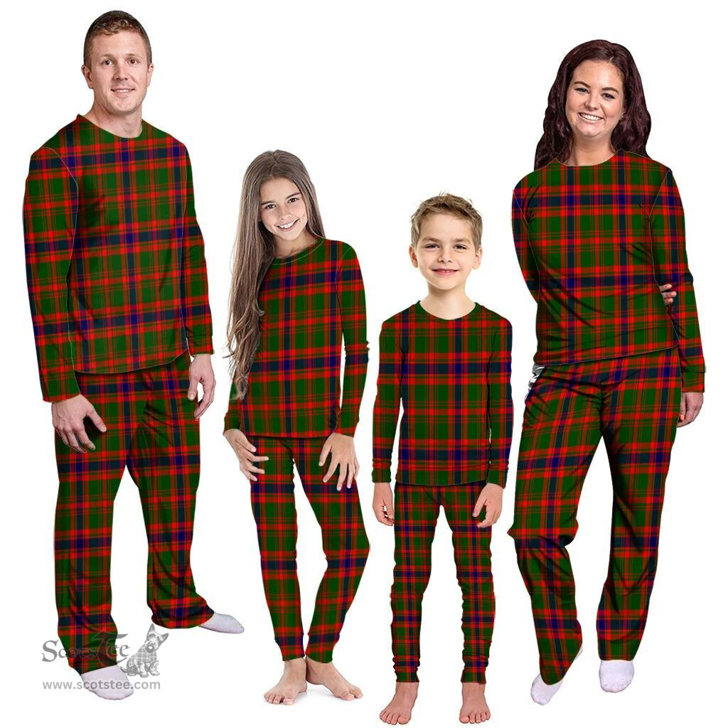 Scottish Kinninmont Clan Tartan Pyjama Family Set - Classic Scottish Plaid Tartan Plaid
