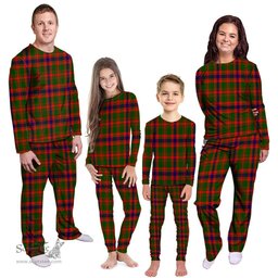 Scottish Kinninmont Clan Tartan Pyjama Family Set - Classic Scottish Plaid Tartan Plaid