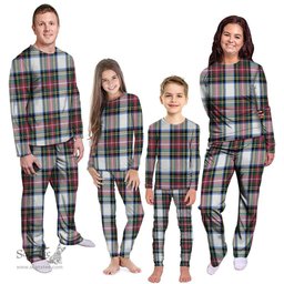 Scottish Dennistoun Clan Tartan Pyjama Family Set - Classic Scottish Plaid Tartan Plaid