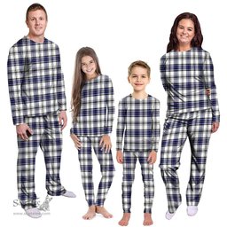 Scottish Hannay Modern Clan Tartan Pyjama Family Set - Classic Scottish Plaid Tartan Plaid