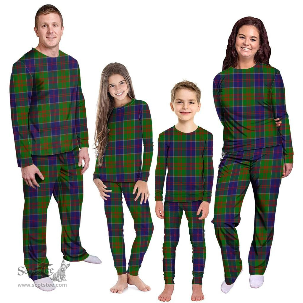 Scottish Stewart of Appin Hunting Modern Clan Tartan Pyjama Family Set - Classic Scottish Plaid Tartan Plaid