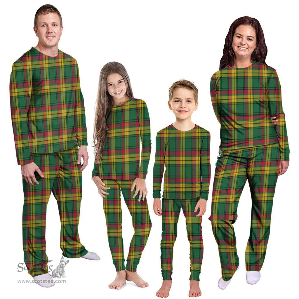 Scottish MacMillan Old Ancient Clan Tartan Pyjama Family Set - Classic Scottish Plaid Tartan Plaid
