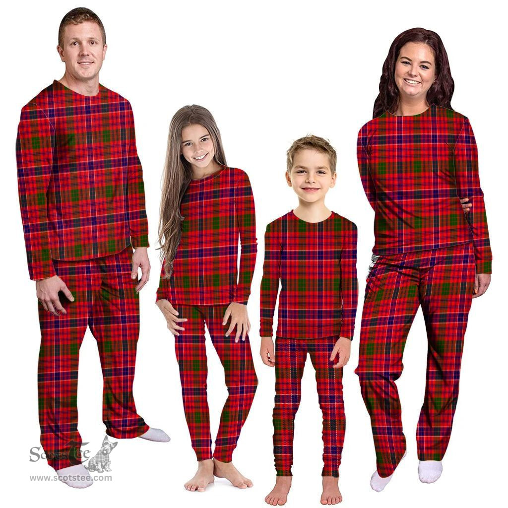 Scottish MacRae Modern Clan Tartan Pyjama Family Set - Classic Scottish Plaid Tartan Plaid