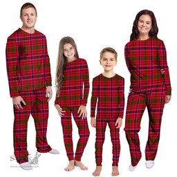 Scottish MacRae Modern Clan Tartan Pyjama Family Set - Classic Scottish Plaid Tartan Plaid
