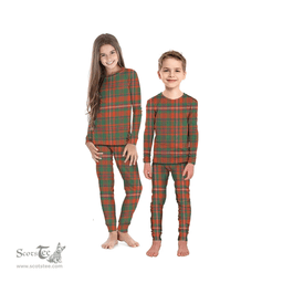 Scottish MacKinnon Ancient Clan Tartan Pyjama Family Set - Classic Scottish Plaid Tartan Plaid