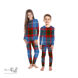 Scottish Dalmahoy Clan Tartan Pyjama Family Set - Classic Scottish Plaid Tartan Plaid