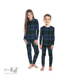 Scottish MacInnes Modern Clan Tartan Pyjama Family Set - Classic Scottish Plaid Tartan Plaid