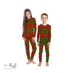 Scottish Burnett Ancient Clan Tartan Pyjama Family Set - Classic Scottish Plaid Tartan Plaid