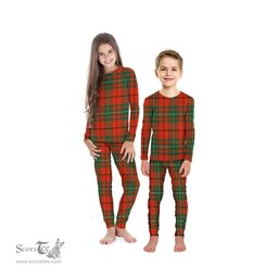 Scottish MacAulay Ancient Clan Tartan Pyjama Family Set - Classic Scottish Plaid Tartan Plaid