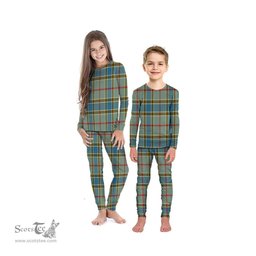 Scottish Balfour Blue Clan Tartan Pyjama Family Set - Classic Scottish Plaid Tartan Plaid