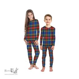 Scottish Bethune Clan Tartan Pyjama Family Set - Classic Scottish Plaid Tartan Plaid