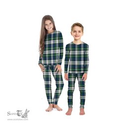 Scottish Gordon Dress Ancient Clan Tartan Pyjama Family Set - Classic Scottish Plaid Tartan Plaid