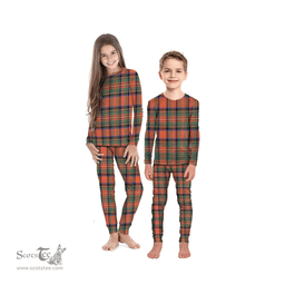Scottish Stewart Royal Ancient Clan Tartan Pyjama Family Set - Classic Scottish Plaid Tartan Plaid