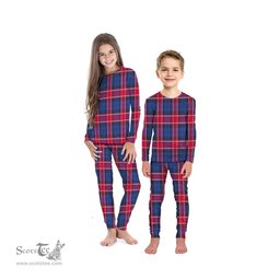 Scottish Graham of Menteith Red Clan Tartan Pyjama Family Set - Classic Scottish Plaid Tartan Plaid
