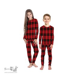 Scottish MacQueen Modern Clan Tartan Pyjama Family Set - Classic Scottish Plaid Tartan Plaid