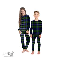Scottish MacNeill of Barra Modern Clan Tartan Pyjama Family Set - Classic Scottish Plaid Tartan Plaid