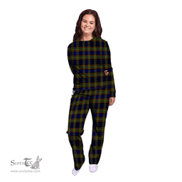 Scottish Clelland Modern Clan Tartan Pyjama Family Set - Classic Scottish Plaid Tartan Plaid
