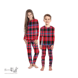 Scottish Udny Clan Tartan Pyjama Family Set - Classic Scottish Plaid Tartan Plaid