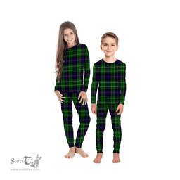 Scottish Leslie Hunting Clan Tartan Pyjama Family Set - Classic Scottish Plaid Tartan Plaid