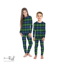 Scottish Gordon Old Ancient Clan Tartan Pyjama Family Set - Classic Scottish Plaid Tartan Plaid