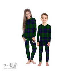 Scottish Lockhart Modern Clan Tartan Pyjama Family Set - Classic Scottish Plaid Tartan Plaid