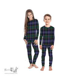 Scottish MacRae Hunting Modern Clan Tartan Pyjama Family Set - Classic Scottish Plaid Tartan Plaid