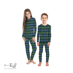 Scottish MacNeill of Barra Ancient Clan Tartan Pyjama Family Set - Classic Scottish Plaid Tartan Plaid