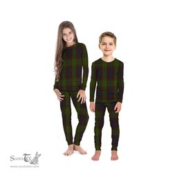 Scottish Cunningham Hunting Modern Clan Tartan Pyjama Family Set - Classic Scottish Plaid Tartan Plaid