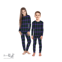 Scottish Hunter Modern Clan Tartan Pyjama Family Set - Classic Scottish Plaid Tartan Plaid