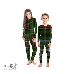 Scottish Bisset Clan Tartan Pyjama Family Set - Classic Scottish Plaid Tartan Plaid