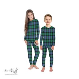 Scottish Morrison Ancient Clan Tartan Pyjama Family Set - Classic Scottish Plaid Tartan Plaid