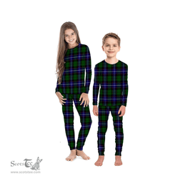 Scottish Russell Modern Clan Tartan Pyjama Family Set - Classic Scottish Plaid Tartan Plaid