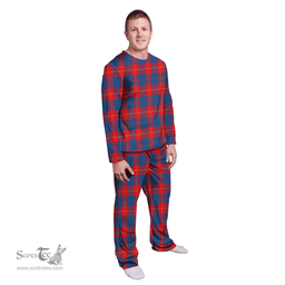 Scottish Galloway Red Clan Tartan Pyjama Family Set - Classic Scottish Plaid Tartan Plaid