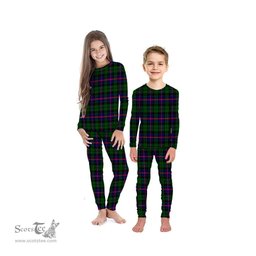 Scottish Morrison Modern Clan Tartan Pyjama Family Set - Classic Scottish Plaid Tartan Plaid