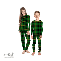 Scottish Wallace Hunting Green Clan Tartan Pyjama Family Set - Classic Scottish Plaid Tartan Plaid