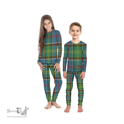 Scottish Colville district Clan Tartan Pyjama Family Set - Classic Scottish Plaid Tartan Plaid