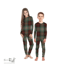 Scottish Scott Brown Ancient Clan Tartan Pyjama Family Set - Classic Scottish Plaid Tartan Plaid