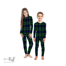 Scottish MacNeil of Colonsay Modern Clan Tartan Pyjama Family Set - Classic Scottish Plaid Tartan Plaid