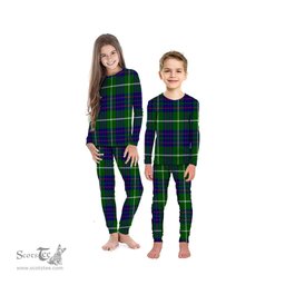 Scottish MacIntyre Hunting Modern Clan Tartan Pyjama Family Set - Classic Scottish Plaid Tartan Plaid
