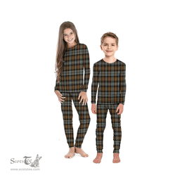 Scottish Gordon Weathered Clan Tartan Pyjama Family Set - Classic Scottish Plaid Tartan Plaid