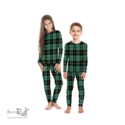 Scottish Wallace Hunting Ancient Clan Tartan Pyjama Family Set - Classic Scottish Plaid Tartan Plaid