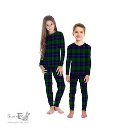 Scottish Shaw Modern Clan Tartan Pyjama Family Set - Classic Scottish Plaid Tartan Plaid