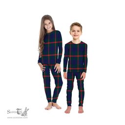 Scottish Agnew Modern Clan Tartan Pyjama Family Set - Classic Scottish Plaid Tartan Plaid