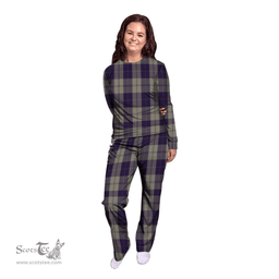 Scottish Cunningham Dress Blue Dancers Clan Tartan Pyjama Family Set - Classic Scottish Plaid Tartan Plaid