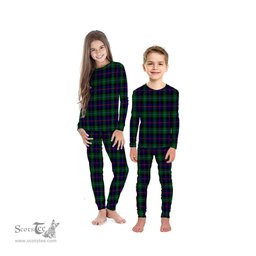 Scottish Campbell of Cawdor Modern Clan Tartan Pyjama Family Set - Classic Scottish Plaid Tartan Plaid