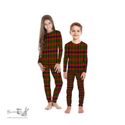 Scottish Kinninmont Clan Tartan Pyjama Family Set - Classic Scottish Plaid Tartan Plaid