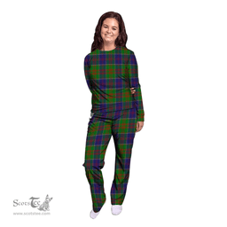 Scottish Stewart of Appin Hunting Modern Clan Tartan Pyjama Family Set - Classic Scottish Plaid Tartan Plaid