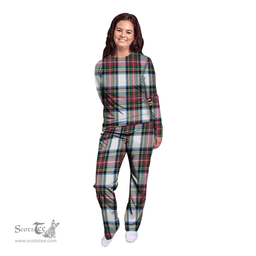 Scottish Dennistoun Clan Tartan Pyjama Family Set - Classic Scottish Plaid Tartan Plaid