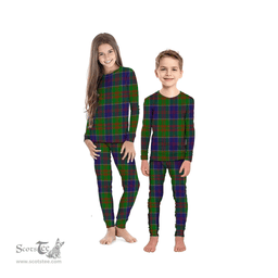 Scottish Stewart of Appin Hunting Modern Clan Tartan Pyjama Family Set - Classic Scottish Plaid Tartan Plaid